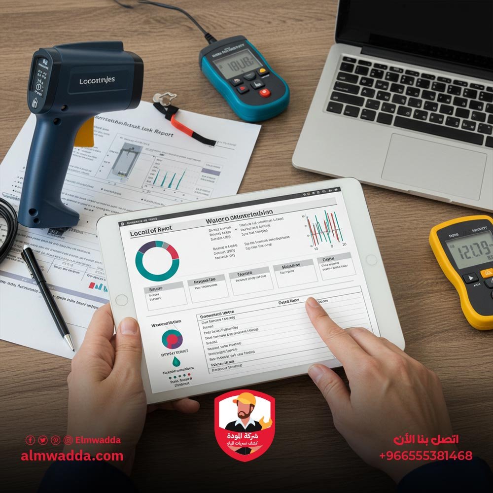 الأقسام الرئيسية في تقرير كشف التسربات