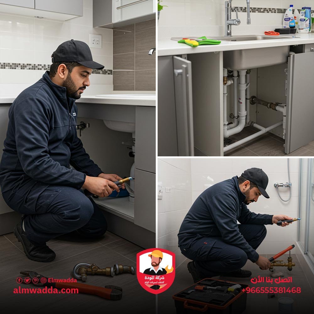 فحص تسربات المياه في المطبخ والحمام